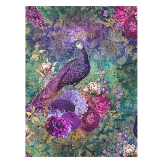 Regal Peacocks Peacock Tablecloth Tischdecke (Vorderseite)