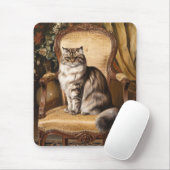 Regal Persian Cat Vintag Style Malerei Mousepad (Mit Mouse)