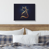 Regal Persian Cat with Bow Leinwanddruck (Insitu (Schlafzimmer))