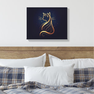 Regal Persian Cat with Bow Leinwanddruck