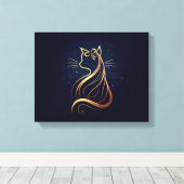 Regal Persian Cat with Bow Leinwanddruck (Insitu (Holzboden))