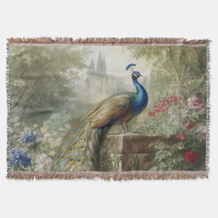 Regal Pfauen Anwesen Wasserfarbenkunst Decke