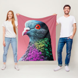 Regal Pigeon Majesty Vivid Realistisches Vogelport Fleecedecke