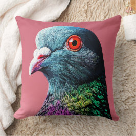 Regal Pigeon Majesty Vivid Realistisches Vogelport Kissen