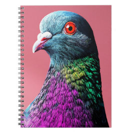Regal Pigeon Majesty Vivid Realistisches Vogelport Notizblock