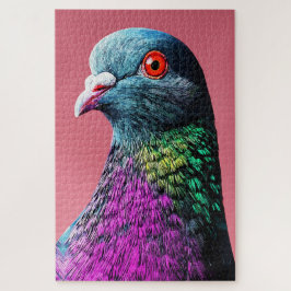 Regal Pigeon Majesty Vivid Realistisches Vogelport Puzzle