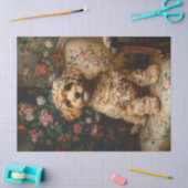 Regal Poodle Vintag Decoupage Seidenpapier (Basteln)