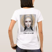 Regal Portrait einer göttlichen Frau T-Shirt (Rückseite)