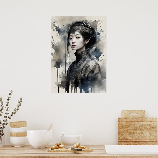 Regal Portrait of a Young woman Poster (Küche)