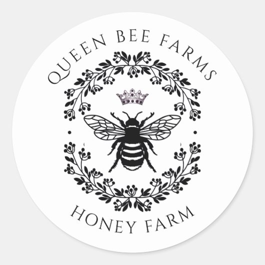 Regal Queen Bee Honey Farm Beekeeper Sticker (Vorderseite)