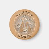 Regal Queen bee HoneyBee BumbleBee Copper Coin Magnet (Vorne)