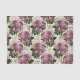 Regal Queen Bee mit violetter Rose Vintage-Papier Seidenpapier