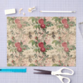 Regal Queen Bee & Rote Rosen auf Musikblatt Seidenpapier (Handwerk)