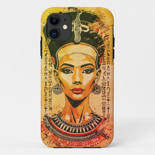 Regal Queen of Egypt - Moderne Neo-Pharao Art Case-Mate iPhone Hülle (Rückseite)