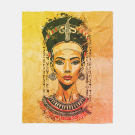 Regal Queen of Egypt - Moderne Neo-Pharao Art Fleecedecke
