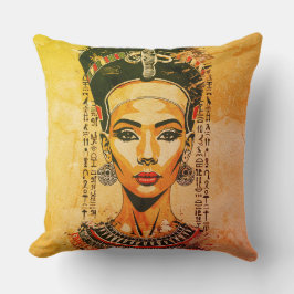 Regal Queen of Egypt - Moderne Neo-Pharao Art Kissen