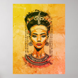 Regal Queen of Egypt - Moderne Neo-Pharao Art Poster