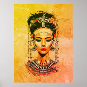 Regal Queen of Egypt - Moderne Neo-Pharao Art Poster