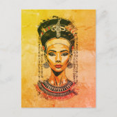 Regal Queen of Egypt - Moderne Neo-Pharao Art Postkarte (Vorderseite)