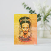 Regal Queen of Egypt - Moderne Neo-Pharao Art Postkarte (Stehend Vorderseite)