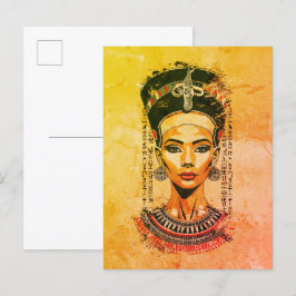 Regal Queen of Egypt - Moderne Neo-Pharao Art Postkarte