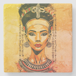 Regal Queen of Egypt - Moderne Neo-Pharao Art Steinuntersetzer