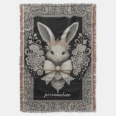 Regal Rabbit Heirloom Throw Blanket Decke (Vorderseite Vertikal)