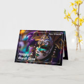 💚 💜 💛 Regal Radiance: Mardi Gras Majestät Karte (Gelbe Blume)