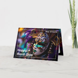 💚 💜 💛 Regal Radiance: Mardi Gras Majestät Karte