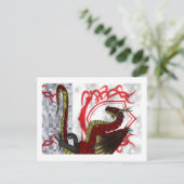 Regal Red Dragon Postkarte (Stehend Vorderseite)