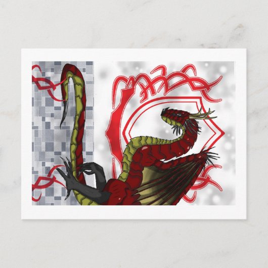 Regal Red Dragon Postkarte (Vorderseite)
