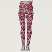 Regal Red French Luxury Damask Leggings (Vorderseite)
