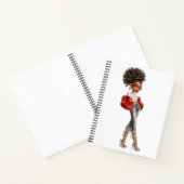 Regal Red Glam Girl Spiral Notebook Notizblock (Innenseite)