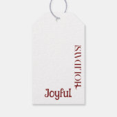 Regal Red Poinsettia: Reichtum an Rot Geschenkanhänger (Rückseite)