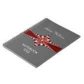 Regal Red Ribbon Silver Notebook Notizblock (Linke Seite)