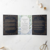 Regal Regency dreispurige Einladung zur Hochzeit (Innenseite)