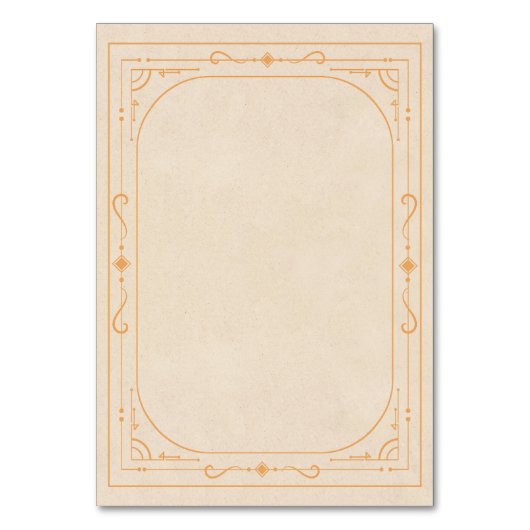 Regal Regency-Tischnummern Tischnummer (Rückseite)