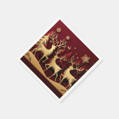 Regal Reindeer Ensemble – Paper-Cut Forest Serviette (Ecke)