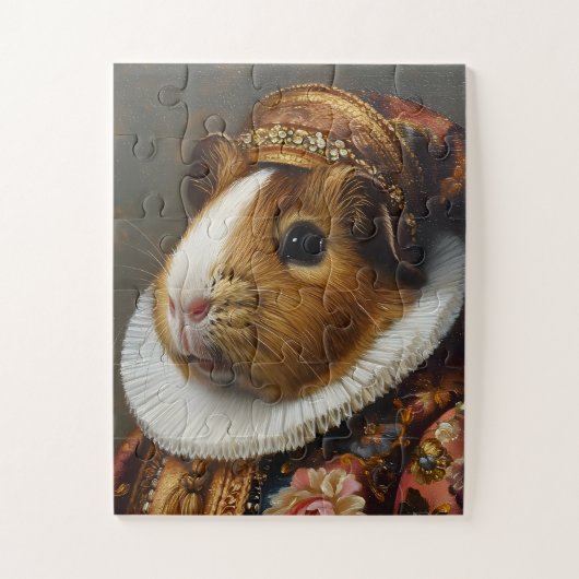 Regal Renaissance Guinea Pig Portrait Puzzle (Vertikal)