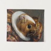 Regal Renaissance Guinea Pig Portrait Wandteppich (Vorderseite (Horizontal))