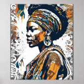 Regal Resolve - Afrocentric Bold Portrait I Poster (Vorne)