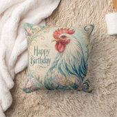 Regal Rooster Geburtstagsflor Kissen (Decke)