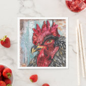 Regal Rooster Napkin Serviette (Beispiel)