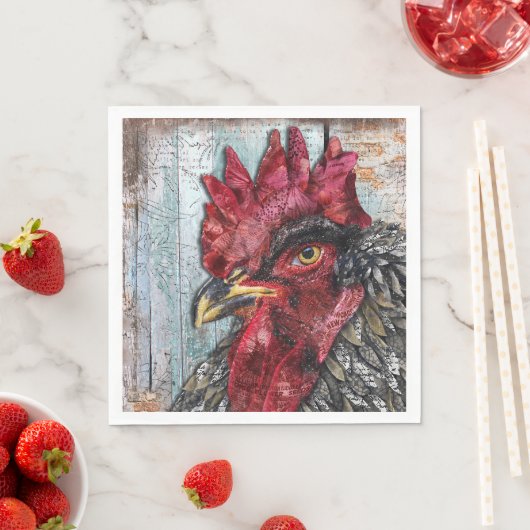 Regal Rooster Napkin Serviette (Beispiel)