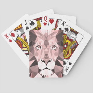 Regal Rose Geometrischer Löwenkopf Spielkarten