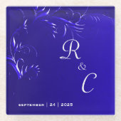 Regal Royal Blue Wedding Glasuntersetzer (Vorderseite)