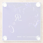 Regal Royal Blue Wedding Glasuntersetzer (Rückseite)