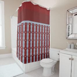 Regal Ruby Lattice: Elegant geometrisch Duschvorhang