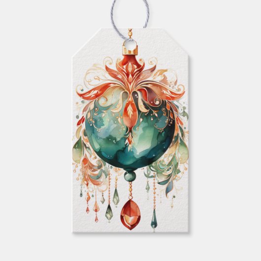 Regal Ruby und Verdant Green: Eine Fusion rot & gr Geschenkanhänger (Vorderseite)