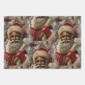Regal Santa mit Rentier Geschenkpapier Set (Vorderseite 3)